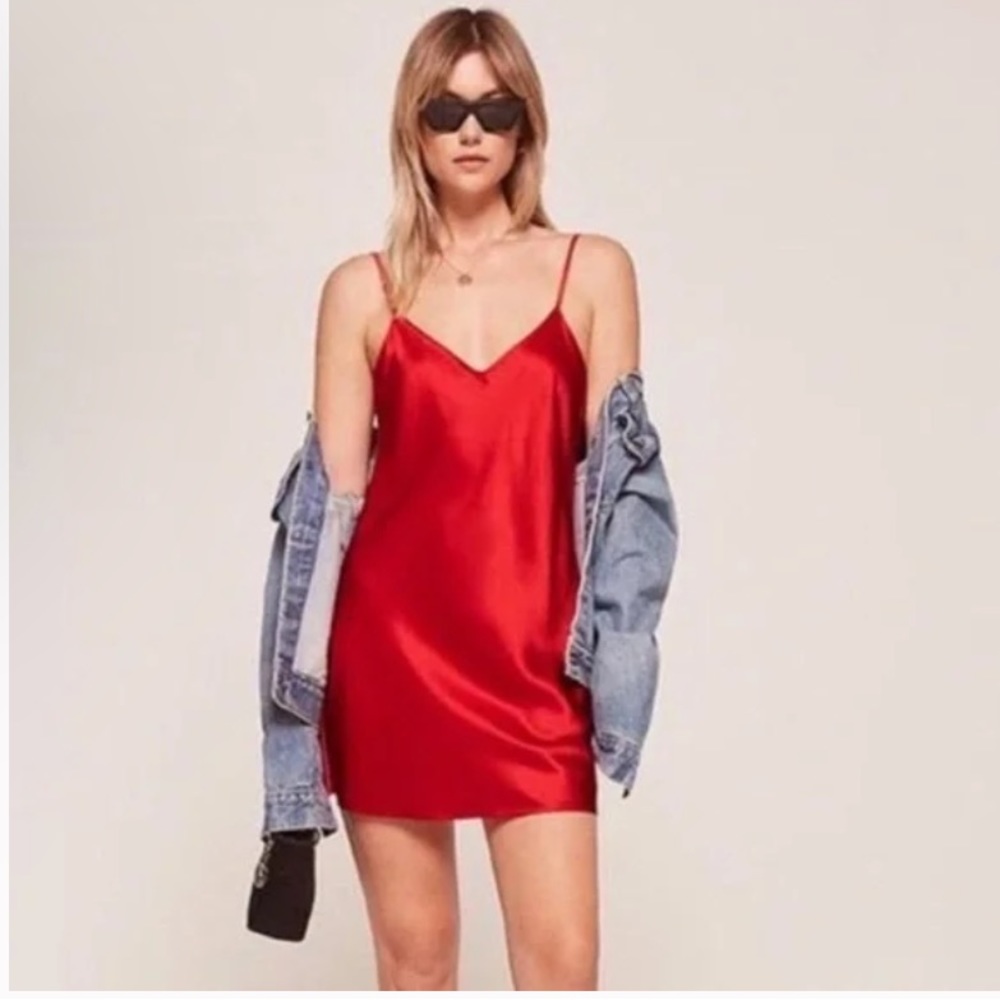 Reformation Cher Silk Slip Dress - Picture 2 of 6